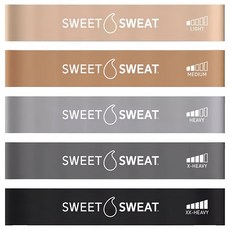 SPORTS RESEARCH Sweet Sweat 迷你健身彈力帶 5入組, 1套, 多色