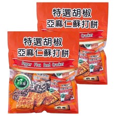 天然屋 特選胡椒亞麻仁蘇打餅 酥脆美味 小包裝設計, 288g, 2袋