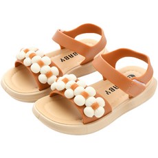 Rabbit Foot 女童白色花朵涼鞋