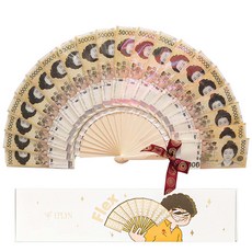 EPLYN 奶奶鈔票扇 + 傳統緞帶 + 禮盒組, 20P