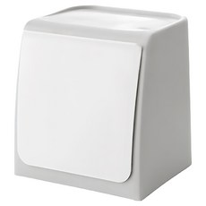 E.dot 壁掛自動回彈垃圾桶 免釘免鑽 自由黏貼 灰色