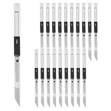 deLi 得力 金屬 30度 美工刀 E2034 小 125 x 15 x 11 mm, 20個, 銀色