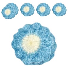 MasterClean 韓風手編洗碗巾, 小花藍色, 3個, 2包