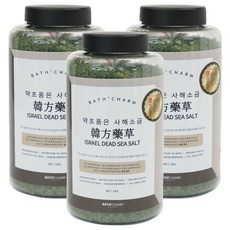 바스참 사해소금 약초 용기형, 1kg, 3개