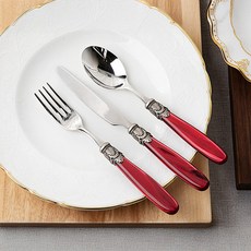 디앤디 로마 테이블 커트러리 보르도 펄 3종 세트, 보르도펄, 스푼 + 포크 + 나이프