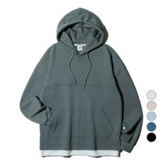 ALVINCLO 素色假兩件帽T AVH827