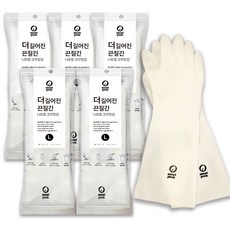 모스트픽 더 길어진 끈질긴 니트릴 고무장갑, 화이트, 대(L), 5세트