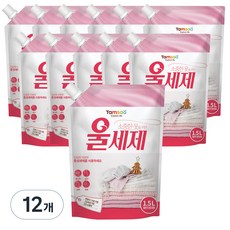 탐사 울세제 중성세제 리필, 1.5L, 12개