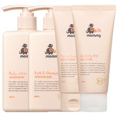 Do it mommy 潤膚乳 300ml+沐浴洗髮乳 300ml+乳霜 100ml+舒緩凝膠 100ml, 1組