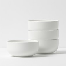 보울보울 레트로라인 대접, 밀크화이트, 4개