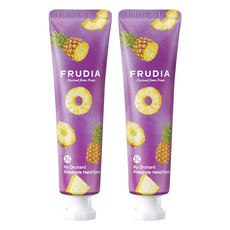 FRUDIA 文青果社 輕盈保濕護手霜 鳳梨香, 30g, 2條
