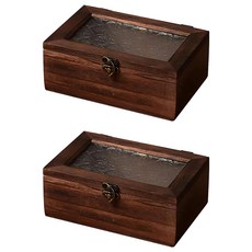 梧桐木復古小物整理盒 小, 2個, 混色
