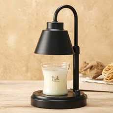 Ein.D Chocho融蠟燈 黑色+大豆蠟燭150g 套組, 檸檬黃