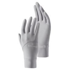 XUELUNZI 冰絲防曬手套, 灰色, 長度23cm 掌寬9cm 袖口圍18.5cm