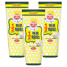 오뚜기 LIGHT & JOY 1/2 하프 마요네스, 525g, 3개