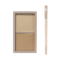 ETUDE 修飾專家雙色修容餅+眼部修容刷, #01 自然主義家, 1組