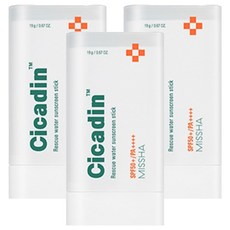 미샤 시카딘 레스큐 워터 선스틱 SPF50+ PA++++, 19g, 3개