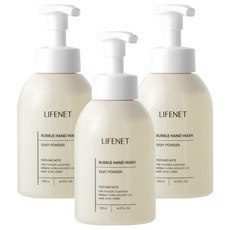 LIFENET 泡泡洗手慕斯 嬰兒爽身粉香, 500ml, 3瓶