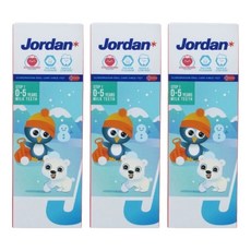 Jordan 兒童牙膏 適齡含氟溫和配方清潔牙齒 無糖且不含SLS, 75g, 3條, 0~5歲