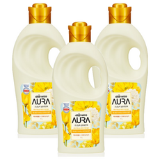 아우라 초고농축 섬유유연제 미드나잇골드 본품, 1L, 3개