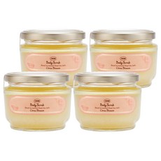 SABON 身體磨砂膏 橙花漫舞 320g 溫和去角質 深層滋潤 改善膚色 使肌膚光滑細緻, 4罐