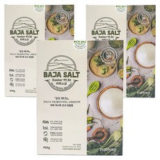 푸드포트 바하 퍼시픽 천일염, 3개, 400g