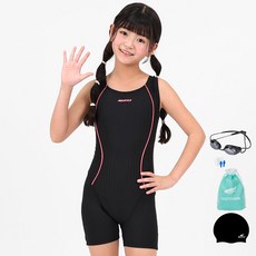 aquatica 兒童室內二分泳衣選手用泳鏡組 AQA121