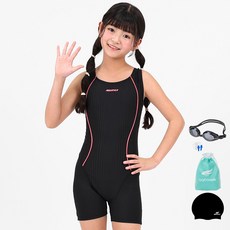 aquatica 兒童室內二分泳衣選手用泳鏡組 AQA121