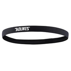 AOLIKES 奧力克斯 時尚導汗帶 男女通用 尼龍材質, 52~60cm, 黑色, 1個