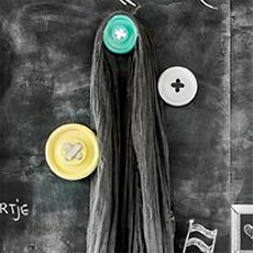 牆面造型掛勾 蘋果木材和白色皮革的拼接 螺絲安裝 尺寸18*18*6cm, 芒果木荷蘭, 1個