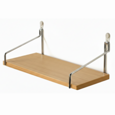오르토 원룸 무타공 선반, 원목색, 1단