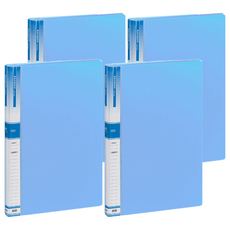 Heemang B4可補充內頁式透明文件夾 20頁, 4個, 天空藍