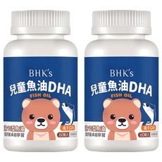 BHK's 兒童魚油DHA咀嚼軟膠囊 橘子口味, 60顆, 2罐