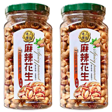 達人傳家 麻辣花生, 台灣嚴選, 250g, 2罐