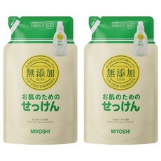 MIYOSHI 無添加 洗衣精 補充包, 1L, 2包
