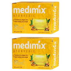 medimix 台灣公司貨 綠寶石皇室藥草浴 美肌皂 薑黃, 125g, 2個