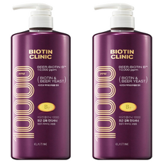 엘라스틴 비오틴클리닉 맥주효모 컨디셔너 그린 허브와 플로럴향, 1L, 2개