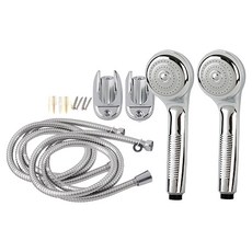 샤워기 3종 세트, 2개, 실버