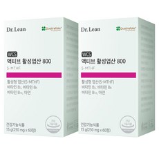Dr.Lean WCS活性葉酸800, 60顆, 2盒