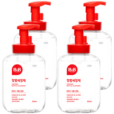 B&B 奶瓶清潔慕斯, 550ml, 4瓶