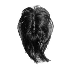 女款頭頂局部真髮假髮, 深棕色, 1個