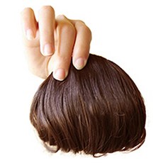 HiYuni 波浪齊瀏海髮片, 深棕色, 1個