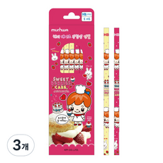 문화연필 해피데이즈 연필 HB 5p, 랜덤발송, 3세트