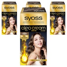사이오스 NEW 올레오 크림 프리미엄 헤어 컬러, 2A소프트애쉬, 4개
