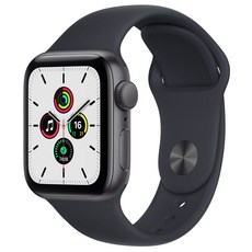 Apple 애플워치 SE, 40mm, GPS, 알루미늄, 스페이스 그레이 / 미드나이트 스포츠 밴드