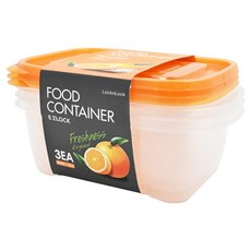 LocknLock 樂扣樂扣 EZ Lock 保鮮盒 HLE130OS 3個, 1150ml, 1組