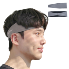 SUMMERTECT 機能性髮帶, 灰色, 2個