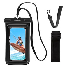 DGG 單鍵鎖定式氣囊防水袋 + 頸帶 + 臂帶組合, 1套, 黑色