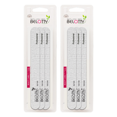 BELOTTY 專業高級一字型美甲銼刀組, 單一顏色, 2套