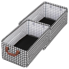 BangJiaShi 幫家適 衣物收納盒 鋼架款, 440g, 千鳥格, 2個, 27.5x47cm